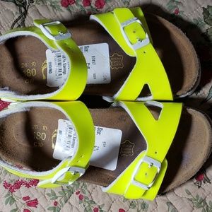 Birkenstock neon yellow rio sandal c10
